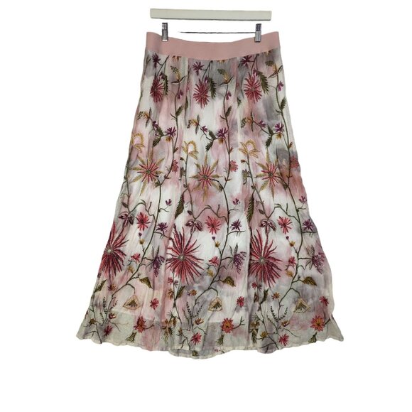 Soft Surroundings Dresses & Skirts - SOFT SURROUNDINGS Splendor Mesh Floral Embroidered Maxi Skirt SZ MP Mermaid